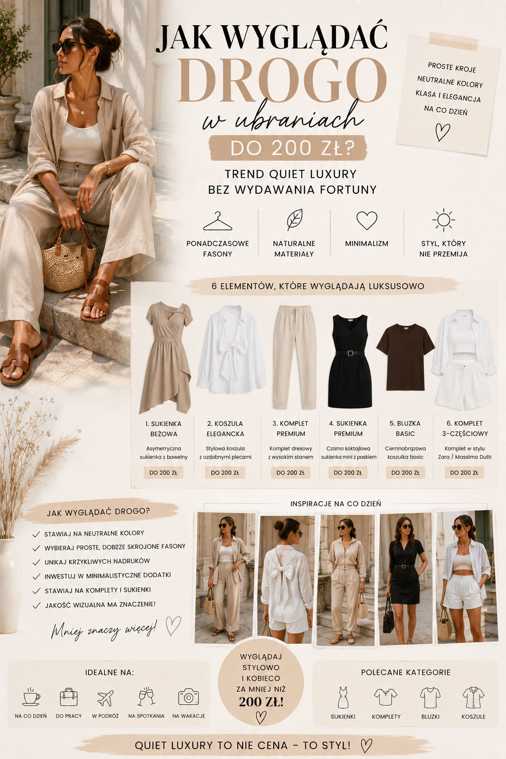 Jak wyglądać drogo w ubraniach do 200 zł? Trend quiet luxury bez wydawania fortuny
