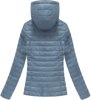 QUILTED HOODED JACKET LIGHT BLUE (1828BIG)