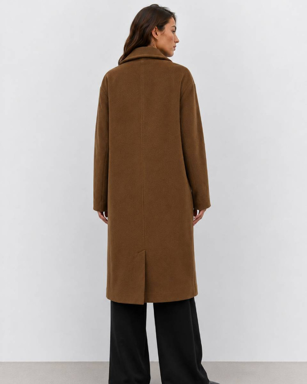 Płaszcz damski oversize do kolan camel