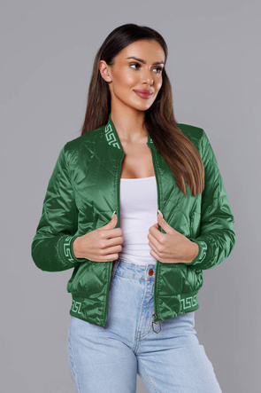 Damska kurtka ze ściągaczami zielona