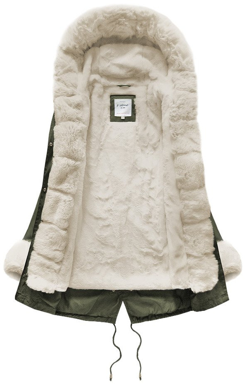 DICKE WINTER PARKA MIT UNTERFUTTER KHAKI-BEIGE (X3366X)