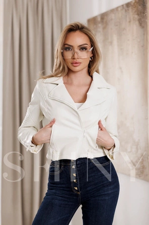 Krótka ramoneska ecru