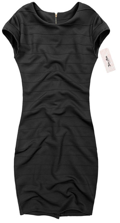 BANDAGE KLEID MIT VERSCHLUSS SCHWARZ (210F)