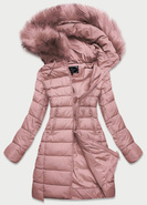 STEPPJACKE MIT KAPUZE ANTIK ROSA (7754BIG)