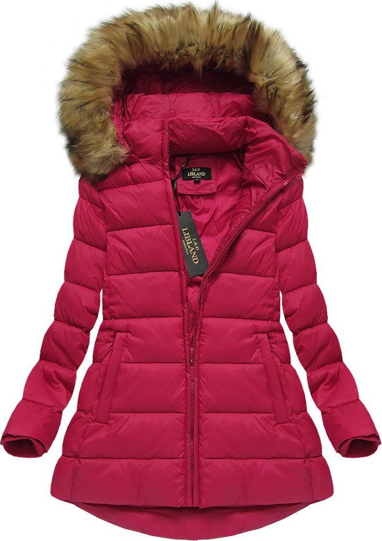 ASYMMETRISCHE JACKE MIT KAPUZE ROT (7675)
