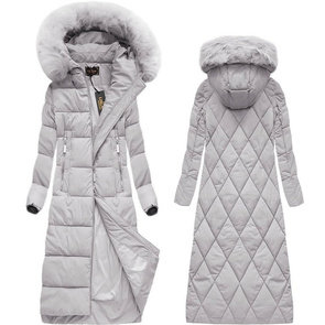 LONG WINTERJACKE MIT KAPUZE GRAU (7688BIG)
