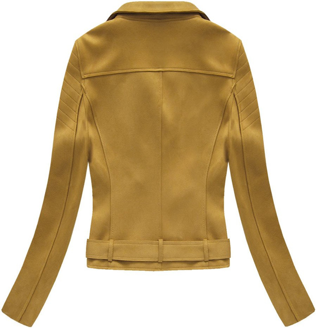 SUEDE MOTORCYCLE JACKET MUSTARD (6002)