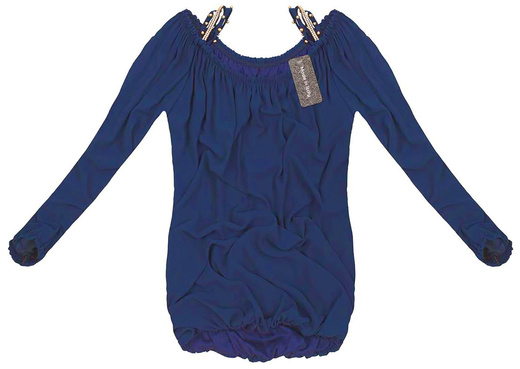 OFF SHOULDER TOP CORNFLOWER BLUE (GOOD100)