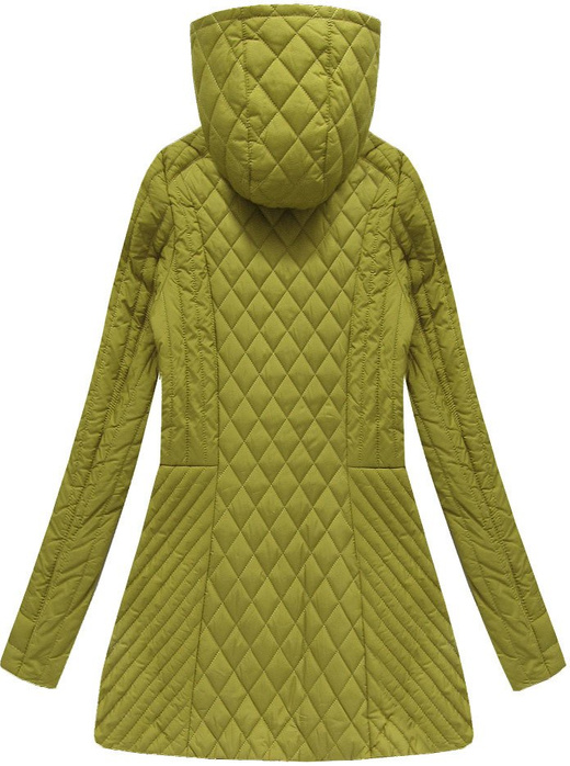 PIKOWANA KURTKA Z KAPTUREM MUSZTARDOWA (7030BIG)