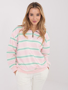 Jasnoróżowa bluza w paski