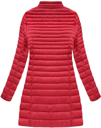 LANGE STEPPJACKE MIT KAPUZE ROT (7240BIG)