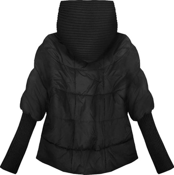 KRÓTKA KURTKA OVERSIZE CZARNA (566ART)