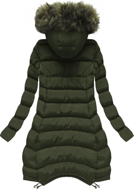 STEPPJACKE MIT KAPUZE KHAKI (W579BIG)