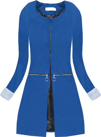 ZIP DETAIL BLAZER CORNFLOWER BLUE (X1300X)