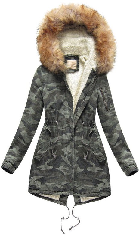 BAUMWOLLE PARKA MILITÄR KHAKI (B1309)