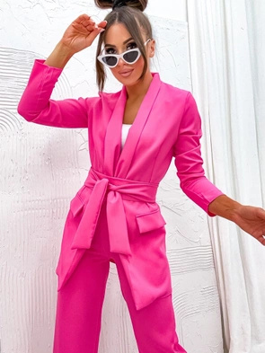 Elegancki zestaw marynarka + spodnie fuksja
