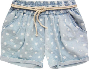 SZORTY JEANSOWE W GROCHY NIEBIESKIE (GOOD66/2)