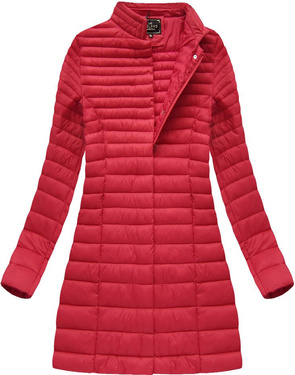 LONG QUILTED HOODED JACKET RED (7240BIG)