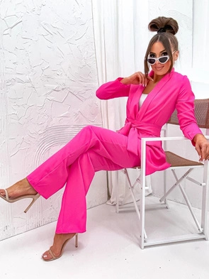 Elegancki zestaw marynarka + spodnie fuksja