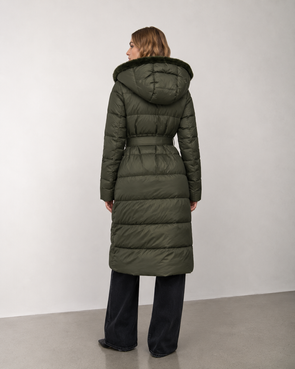2w1 khaki zimowa kurtka - futro