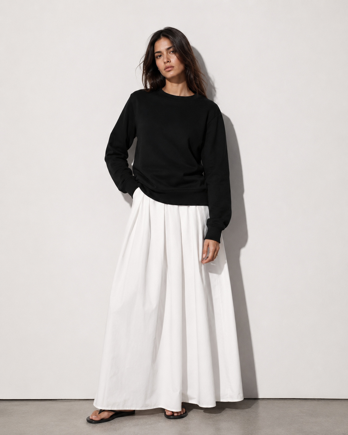 Dresowa bluza za ściągaczami czarna -3