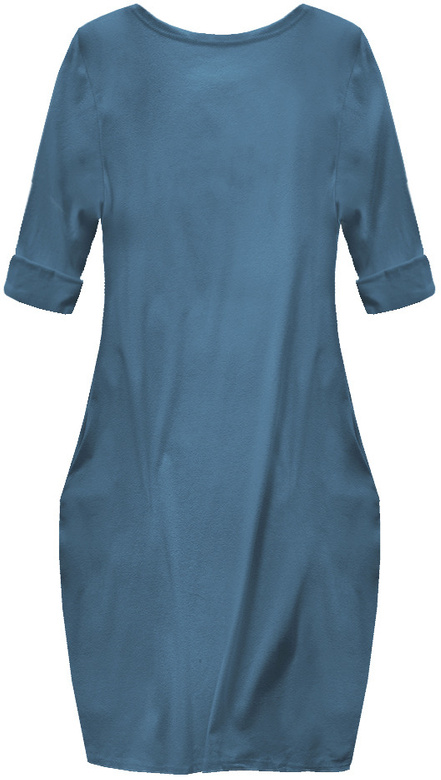 OVERSIZE KLEID MIT AUFSCHRIFT BLAU (144ART)