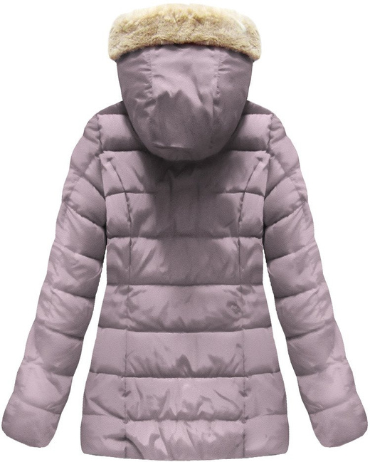 QUILTED HOODED JACKET VINTAGE PINK (B1051)