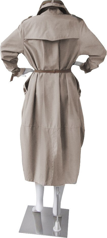 OVERSIZOWY TRENCZ BEŻOWY (557ART)