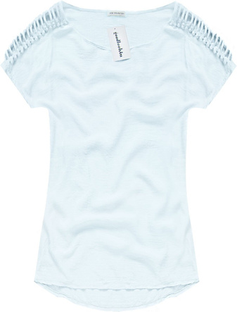 OPENWORK LACE SHOULDER TOP BABY BLUE (ART10)