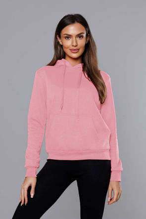 Damska bluza z kapturem pudrowy róż