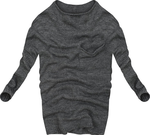 OVERSIZE PULLOVER GRAFIT (GOOD114)
