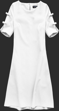 SIMPLE DRESS WITH BOWS CREAMY (87/2ART)