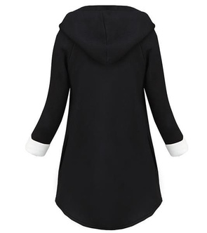 NEOPRENE HOODED BLAZER BLACK+WHITE (8008-1)