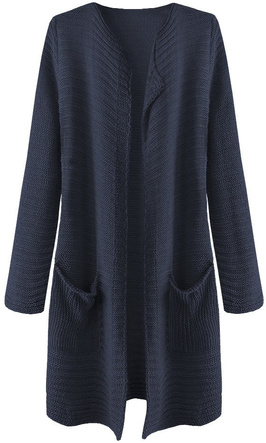 OPENWORK JUMPER WITH POCKETS NAVY BLUE (227ART)