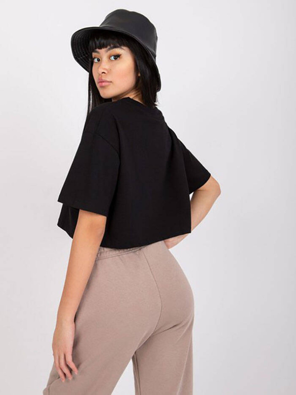 Crop top oversize czarny