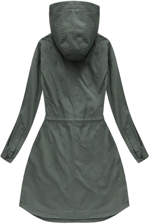 BAWEŁNIANA PARKA Z KAPTUREM KHAKI (H050)