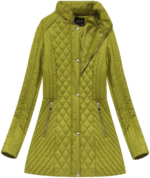 PIKOWANA KURTKA Z KAPTUREM MUSZTARDOWA (7030BIG)