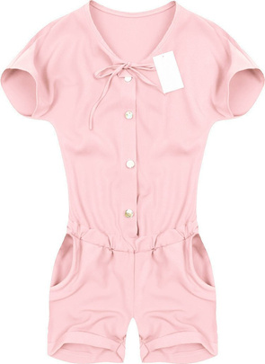 KURZ OVERALL MIT KNÖPFEN PUDER ROSA (ART30)