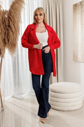 Płaszcz typu alpaka czerwony