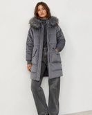 STRIPED JACKET WITH HOOD GRAY (7764)