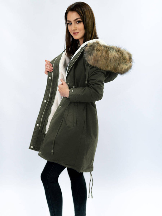 PARKA MIT KAPUZE UND UNTERFUTTER MILITÄR (7626)