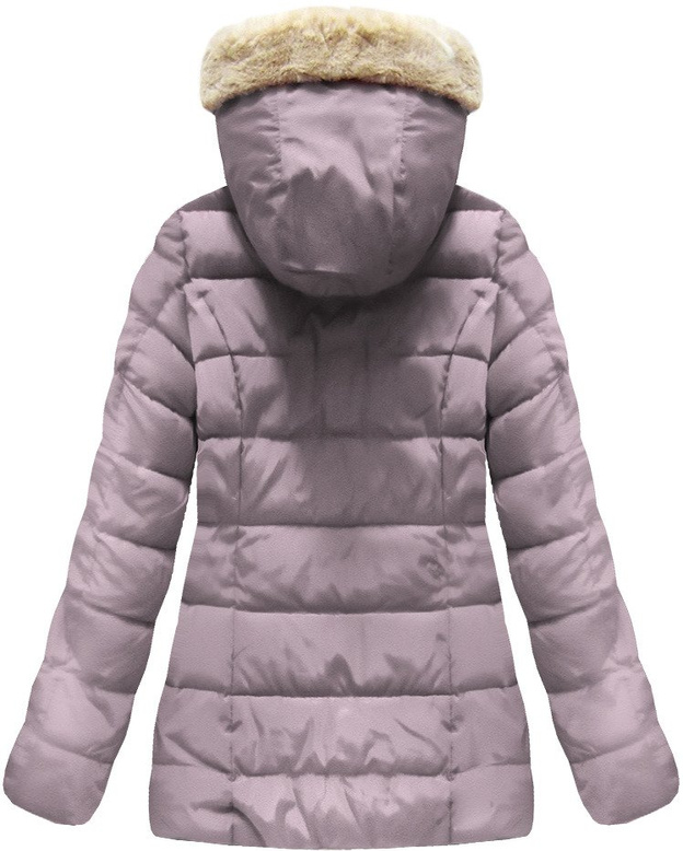 QUILTED HOODED JACKET VINTAGE PINK (B1051)