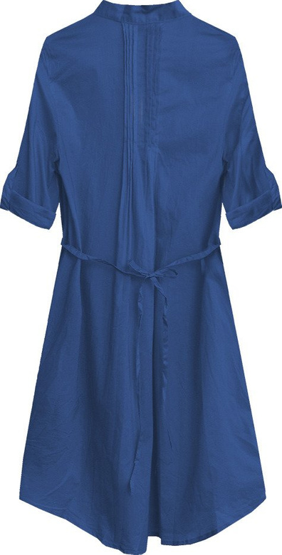 LONGLINE CRUSHED COTTON SHIRT BLUE (1043)