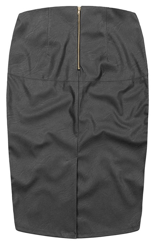 ECO LEATHER PENCIL SKIRT BLACK (GOOD112)