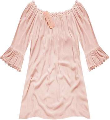 GUIPURE LACE DETAIL TOP POWDER PINK (ART2)