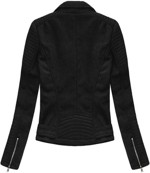SUEDE MOTORCYCLE JACKET BLACK (6008)