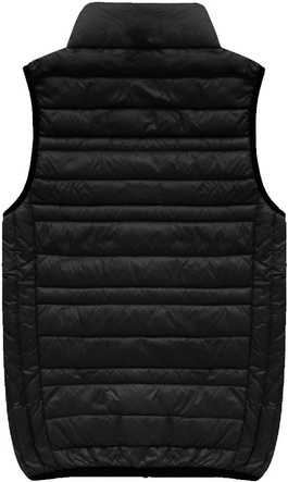 MĘSKA KAMIZELKA Z PUCHEM NATURALNYM CZARNA (5008)