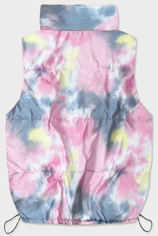 KOLOROWA KAMIZELKA DAMSKA RÓŻOWO-SZARA (1855)