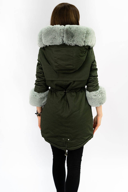 COTTON PARKA WITH FUR KHAKI (XW793X)