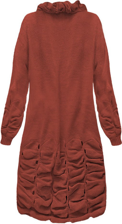 JUMPER WITH RUFFLES BRICK-RED (126ART)